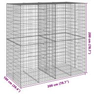 Габионна кошница с покритие, 200x100x200 см, поцинковано желязо