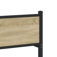 Метална рамка за легло, без матрак, сонома дъб, 150x200 см