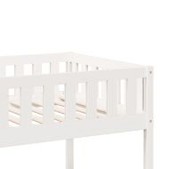 Двуетажно легло, бяло, 80x200 см, борово дърво масив