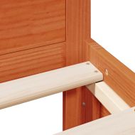 Рамка за легло без матрак, с табла, 150x200 см, бор масив