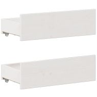 Рамка за легло без матрак, с табла, бял, 140x200 см, бор масив