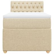 Боксспринг легло с матрак, кремава, 90x190 см, плат