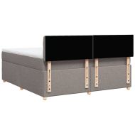 Боксспринг легло с матрак, таупе, 180x200 см, плат