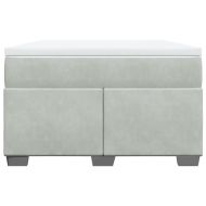 Боксспринг легло с матрак, светлосива, 120x190 см, кадифе