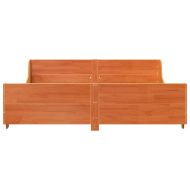 Рамка за легло без матрак, восъчнокафяв, 200x200 см, бор масив