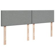 Боксспринг легло с матрак, светлосиво, 200x200 см, плат