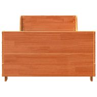 Рамка за легло без матрак, восъчнокафяв, 90x190 см, бор масив