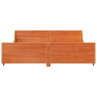 Рамка за легло без матрак, восъчнокафяв, 180x200 см, бор масив