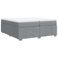 Боксспринг легло с матрак, светлосиво, 200x200 см, плат