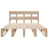 Рамка за легло без матрак, 140x200 см, масивна чамова дървесина