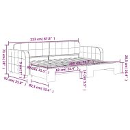 Канапе с изтеглящо легло тъмносива 80x200 см кадифе