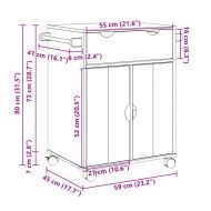 Кухненска количка OTTA 71x45x80 см борово дърво масив