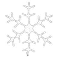Коледни фигури снежинки с LED, 2 бр, топло бяло, 59x59 см