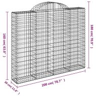 Габионни кошници арка 15 бр 200x30x160/180см поцинковано желязо