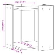 Заграждение за котешка тоалетна бял 42x42x51 см инженерно дърво