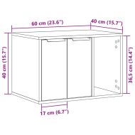 Заграждение за котешка тоалетна 60x40x40 см инженерно дърво