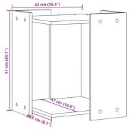 Заграждение за котешка тоалетна 42x42x51 см инженерно дърво