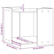 Заграждение за котешка тоалетна 53x53x51 см инженерно дърво