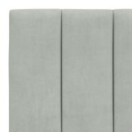 Легло с матрак Hanko, светлосиво, 90x200 см, кадифе