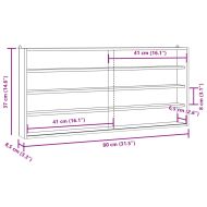 VidaXL Стенна витрина с врати 80x8,5x37 см