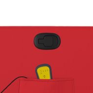 Масажен реклайнер стол, червен, изкуствена кожа