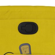 Масажен реклайнер стол, жълт, кадифе