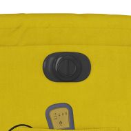 Електрически изправящ масажен реклайнер стол, жълт, кадифе