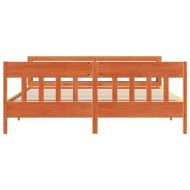 Рамка за легло без матрак, восъчнокафяв, 180x200 см, бор масив