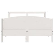 Рамка за легло без матрак, бял, 140x200 см, бор масив