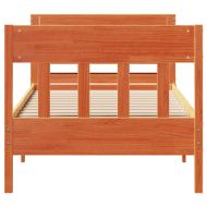 Рамка за легло без матрак, восъчнокафяво, 90x200 см, бор масив