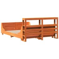 Рамка за легло без матрак, восъчнокафяв, 120x200 см, бор масив