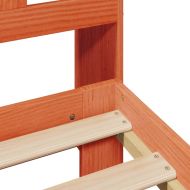 Легло с етажерка за книги, без матрак, 140x200 см, бор масив