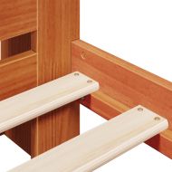 Легло с етажерка за книги, без матрак, 200x200 см, бор масив