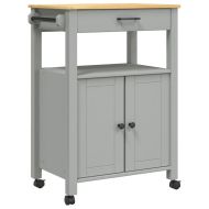Кухненска количка "MONZA" 60x40x90 см борово дърво масив