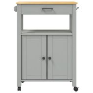 Кухненска количка "MONZA" 60x40x90 см борово дърво масив