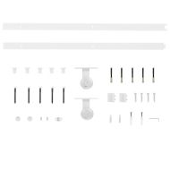 Механизъм за плъзгаща се врата, 200 см, стомана, бял