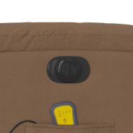 Електрически масажен реклайнер стол, кафяв, текстил