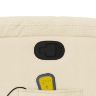 Изправящ масажен реклайнер стол, кремав, текстил