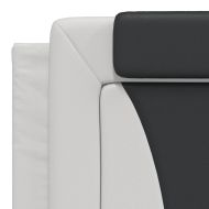 Рамка за легло Viana с LED без матрак бяло-черна 180x200 см