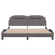 Рамка за легло Viana без матрак, сива, 180x200 см, изкуствена кожа