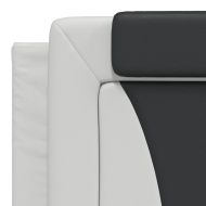 Легло Viana без матрак, бяло и черно, 180x200 см, изкуствена кожа