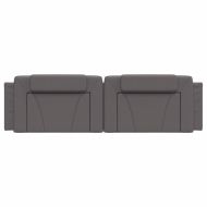 Мека табла за легло Viana, сива, 180 см, изкуствена кожа