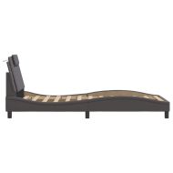 Рамка за легло Viana с LED без матрак сива 90x190 см