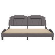 Рамка за легло Viana с LED без матрак, сива, 180x200 см