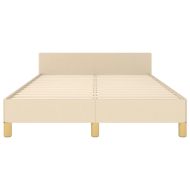 Рамка за легло без матрак, кремави, 120x190 см, плат