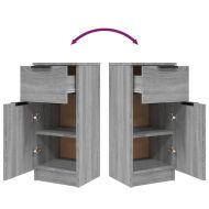 Сайдборди, 2 бр, сив сонома, 30x30x70 см, инженерно дърво