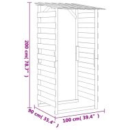 Перголи с покриви 6 бр 100x90x200 см импрегнирано борово дърво