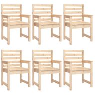 Градински трапезен комплект от 7 части, бор масив