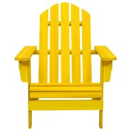 Градински стол "Адирондак", чам масив, жълт