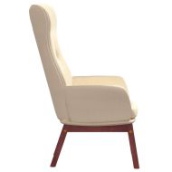 Релакс стол, кремав, текстил